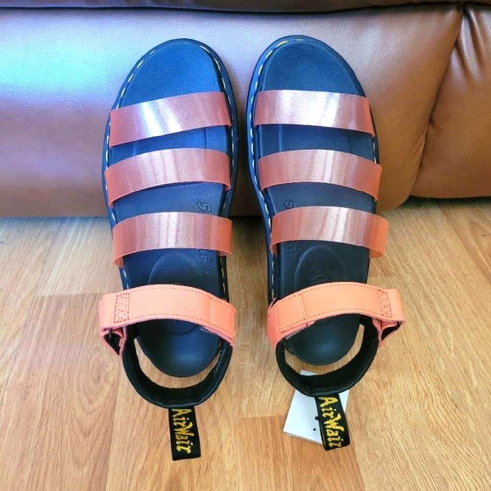 New Dr.Martens Blaire sandals,Jelly Glitter straps, Coral - Picture 6 of 16
